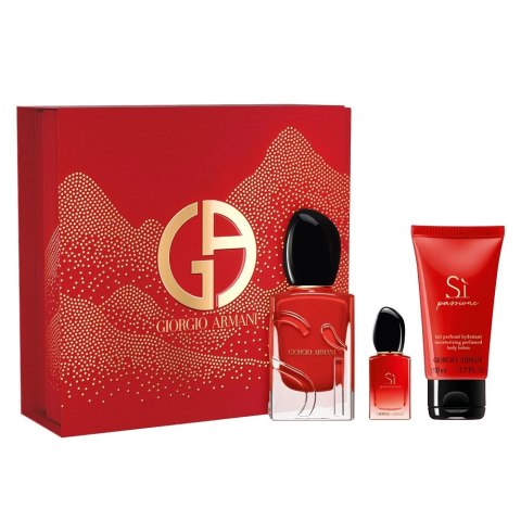 Giorgio Armani Si Passione zestaw woda perfumowana spray 50ml + woda perfumowana 7ml + balsam do ciała 50ml Giorgio Armani Si Passione zestaw woda perfumowana spray 50ml + woda perfumowana 7ml + balsam do ciała 50ml