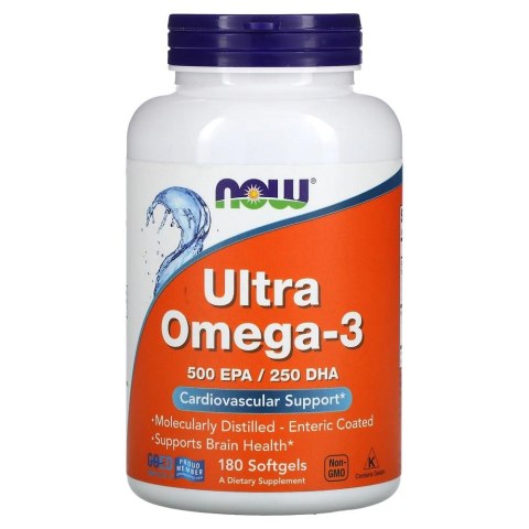 Now Foods Ultra Omega-3 suplement diety 180 kapsułek