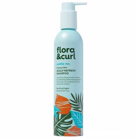 Flora & Curl Coconut Mint Scalp Refresh Shampoo odświeżający szampon do włosów kręconych 300ml Flora & Curl Coconut Mint Scalp Refresh Shampoo odświeżający szampon do włosów kręconych 300ml