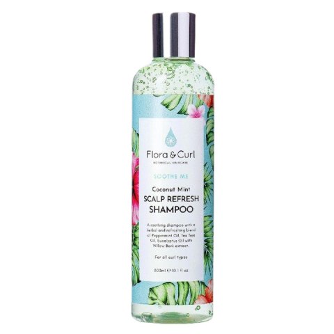 Flora & Curl Coconut Mint Scalp Refresh Shampoo szampon do włosów kręconych 300ml Flora & Curl Coconut Mint Scalp Refresh Shampoo szampon do włosów kręconych 300ml