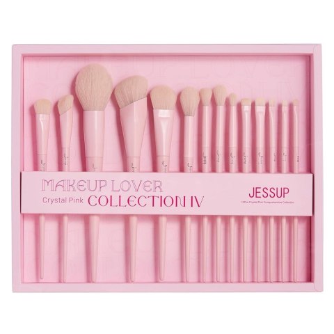 JESSUP Makeup Lover Crystal Pink Collection IV zestaw pędzli do makijażu T495 14szt. JESSUP Makeup Lover Crystal Pink Collection IV zestaw pędzli do makijażu T495 14szt.