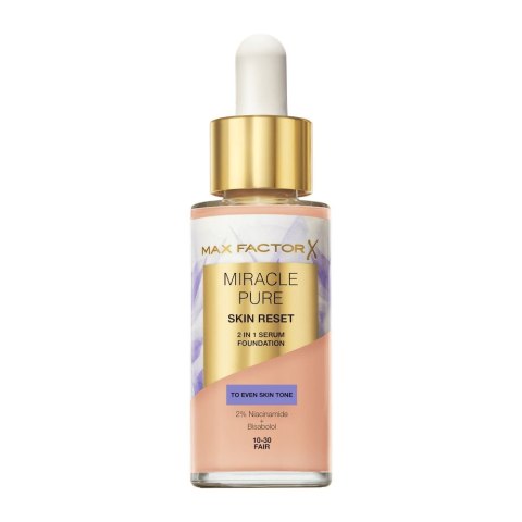 Max Factor Miracle Pure 2w1 Skin Reset pielęgnujący podkład z serum o wegańskiej formule 10-30 Fair 30ml