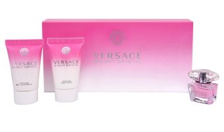 Versace Bright Crystal zestaw woda toaletowa 5ml + balsam do ciała 25ml + żel pod prysznic 25ml