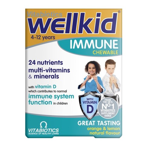 Vitabiotics Wellkid Immune suplement diety dla dzieci 30 tabletek do żucia Vitabiotics Wellkid Immune suplement diety dla dzieci 30 tabletek do żucia