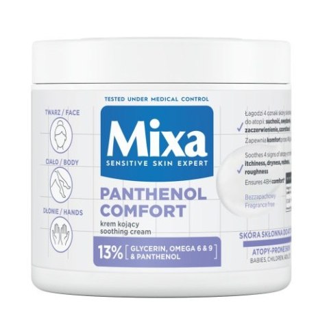 MIXA Panthenol Comfort kojący krem do twarzy dłoni i ciała 400ml MIXA Panthenol Comfort kojący krem do twarzy dłoni i ciała 400ml