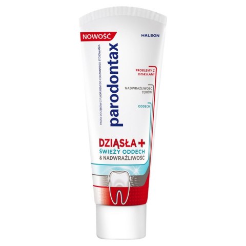 Parodontax Dziąsła + Świeży Oddech & Nadwrażliwość pasta do zębów z fluorkiem 75ml Parodontax Dziąsła + Świeży Oddech & Nadwrażliwość pasta do zębów z fluorkiem 75ml