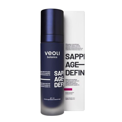 Veoli Botanica Sapphire Age-Definer liftingująco-remodelująca maska anti-aging z czystym peptydem miedziowym 0.5% peptydem antygrawitacyjnym 2% Veoli Botanica Sapphire Age-Definer liftingująco-remodelująca maska anti-aging z czystym peptydem miedziowym 0.5% peptydem antygrawitacyjnym 2%