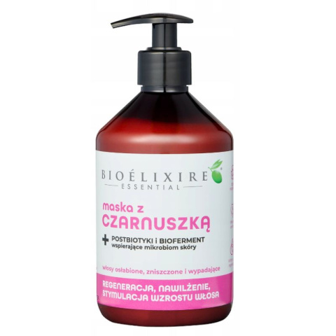 Bioelixire Czarnuszka Szampon + Maska regenerująca do włosów zniszczonych wypadających 2x500ml Bioelixire Czarnuszka Szampon + Maska regenerująca do włosów zniszczonych wypadających 2x500ml