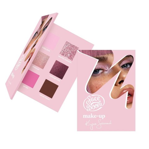 Face Boom Eyeshadow Palette paleta cieni do powiek Pink Power Girl 9g Face Boom Eyeshadow Palette paleta cieni do powiek Pink Power Girl 9g