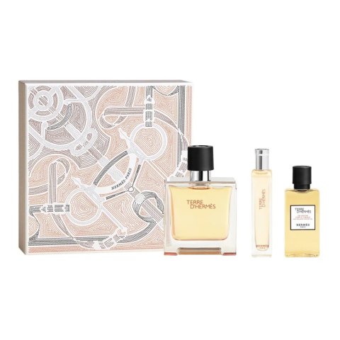 Hermes Terre D'Hermes zestaw perfumy spray 75ml + perfumy spray 15ml + żel pod prysznic 40ml Hermes Terre D'Hermes zestaw perfumy spray 75ml + perfumy spray 15ml + żel pod prysznic 40ml