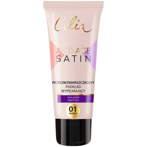 Celia Satin Anti-Age przeciwzmarszczkowy podkład wypełniający do twarzy 01 30ml Celia Satin Anti-Age przeciwzmarszczkowy podkład wypełniający do twarzy 01 30ml