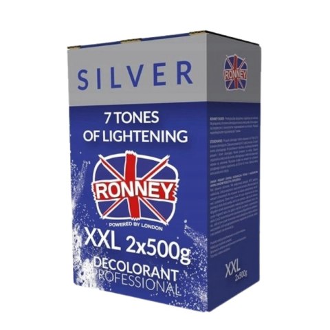 Ronney Silver Classic Rozjaśniacz do Włosów Bezpyłowy do 7 Tonów 2x500g Ronney Silver Classic Rozjaśniacz do Włosów Bezpyłowy do 7 Tonów 2x500g