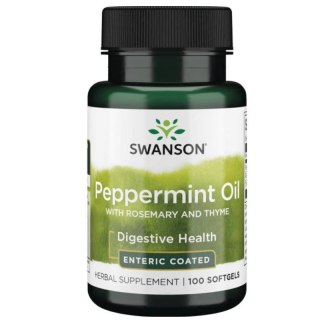 Swanson Peppermint Oil Combination suplement diety wspierający układ pokarmowy 100 kapsułek żelowych