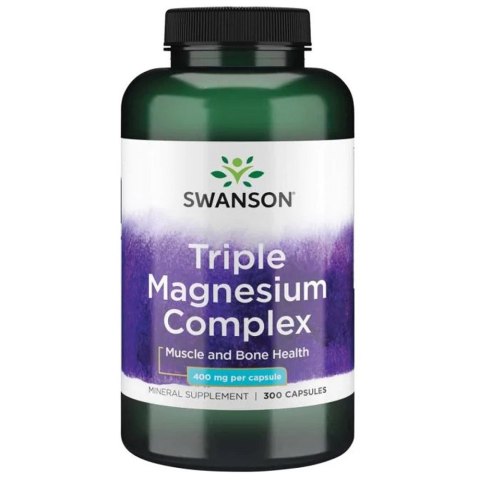 Swanson Triple Magnesium Complex suplement diety wspomagający zdrowie mięśni i kości 300 kapsułek Swanson Triple Magnesium Complex suplement diety wspomagający zdrowie mięśni i kości 300 kapsułek
