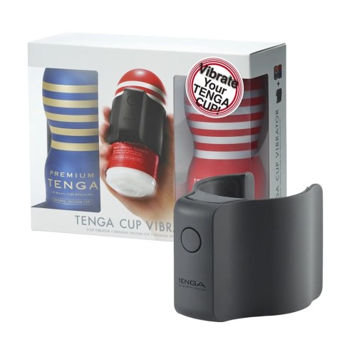 TENGA Cup Vibrator zestaw Cup Vibrator wibrator kubkowy + Original Vacuum Cup jednorazowy masturbator + Premium Vacuum Cup jednorazowy