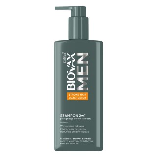 BIOVAX Men Strong Hair Scalp Detox szampon 2w1 pielęgnacja włosów i zarostu 200ml