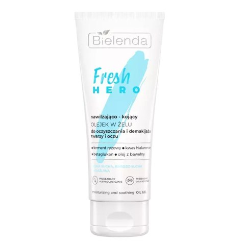 Bielenda Fresh Hero nawilżająco-kojący olejek w żelu do oczyszczania i demakijażu twarzy i oczu 90g Bielenda Fresh Hero nawilżająco-kojący olejek w żelu do oczyszczania i demakijażu twarzy i oczu 90g