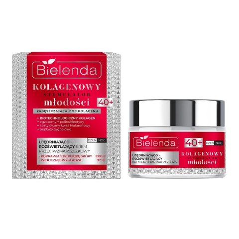 Bielenda Kolagenowy Stymulator Młodości ujędrniająco-rozświetlający krem przeciwzmarszczkowy 40+ 50ml Bielenda Kolagenowy Stymulator Młodości ujędrniająco-rozświetlający krem przeciwzmarszczkowy 40+ 50ml