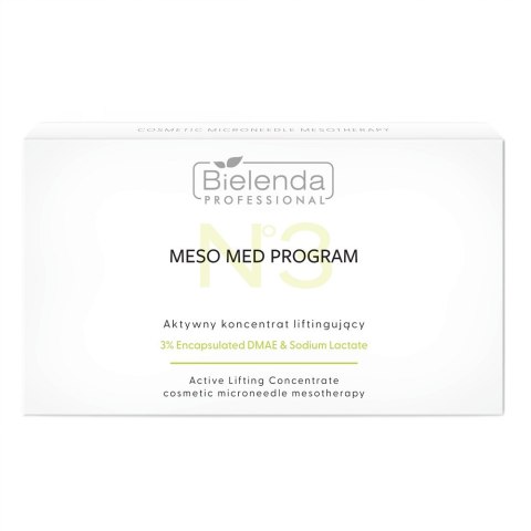 Bielenda Professional Meso Med Program aktywny koncentrat liftingujący z 3% enkapsułkowanym DMAE 10x3ml
