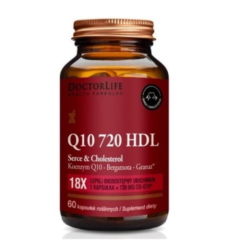 Doctor Life Q10 720 HDL Serce & Cholesterol suplement diety 60 kapsułek Doctor Life Q10 720 HDL Serce & Cholesterol suplement diety 60 kapsułek