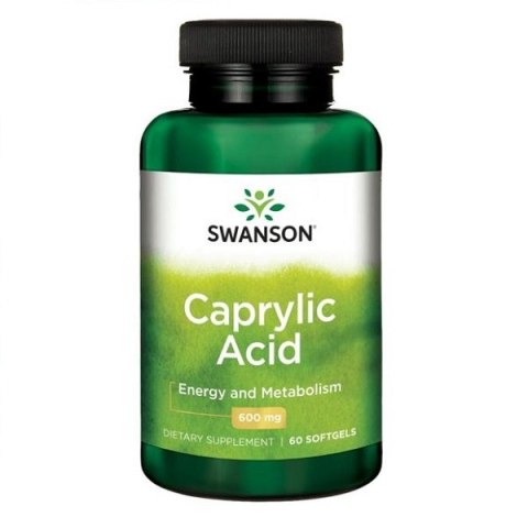 Swanson Caprylic Acid 600mg suplement diety wspierający metabolizm i zwiększenie energii 60 kapsułek Swanson Caprylic Acid 600mg suplement diety wspierający metabolizm i zwiększenie energii 60 kapsułek