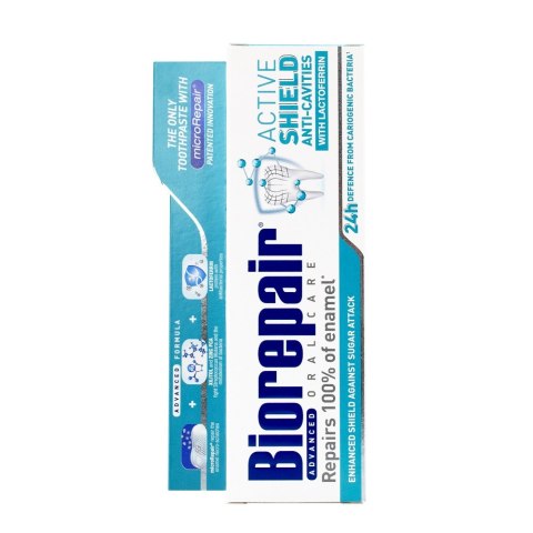 Biorepair Active Shield pasta do zębów ochrona szkliwa 75ml Biorepair Active Shield pasta do zębów ochrona szkliwa 75ml