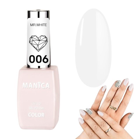 Manica Lakier hybrydowy LED/UV 10ml - Mr. White - 006 Manica Lakier hybrydowy LED/UV 10ml - Mr. White - 006