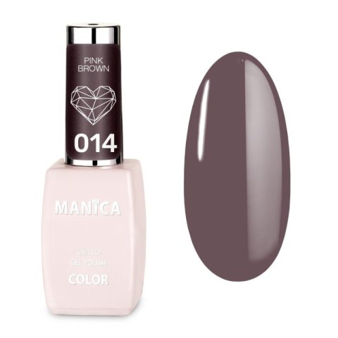 Manica Lakier hybrydowy LED/UV 10ml - Pink Brown - 014 Manica Lakier hybrydowy LED/UV 10ml - Pink Brown - 014