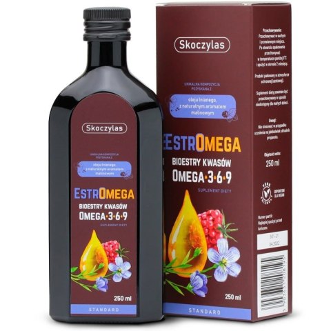 Skoczylas EstrOmega bioestry kwasów omega 3-6-9 suplement diety w płynie 250ml Skoczylas EstrOmega bioestry kwasów omega 3-6-9 suplement diety w płynie 250ml
