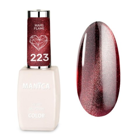 Manica Lakier hybrydowy Cat Eye LED/UV 10ml - Mars Flame - 223 Manica Lakier hybrydowy Cat Eye LED/UV 10ml - Mars Flame - 223