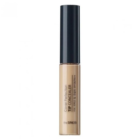 The SAEM Cover Perfection Tip Concealer nawilżający korektor pod oczy SPF28/PA++ 1.25 Light Beige 6.5g The SAEM Cover Perfection Tip Concealer nawilżający korektor pod oczy SPF28/PA++ 1.25 Light Beige 6.5g