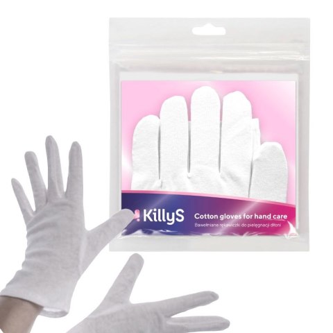 Killys bawełniane rękawiczki do parafiny i pielęgnacji dłoni, cotton gloves 2szt Killys bawełniane rękawiczki do parafiny i pielęgnacji dłoni, cotton gloves 2szt