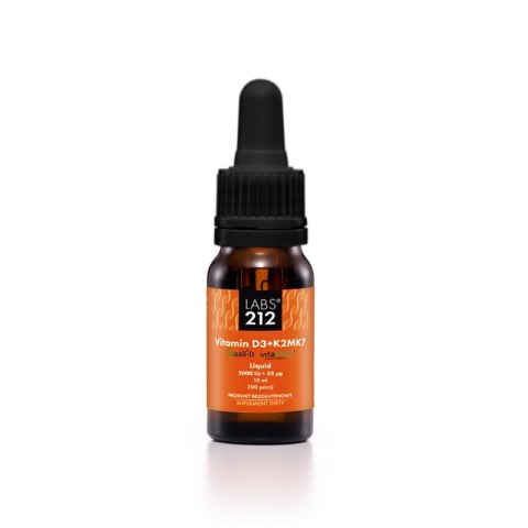 LABS212 Vitamin D3+K2MK7 suplement diety w płynie 10ml LABS212 Vitamin D3+K2MK7 suplement diety w płynie 10ml