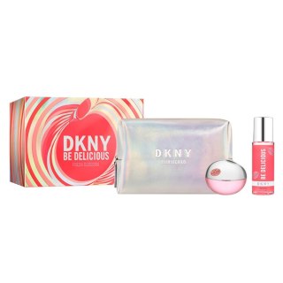 Donna Karan DKNY Be Delicious Fresh Blossom zestaw woda perfumowana spray 100ml + mgiełka do ciała 125ml + kosmetyczka