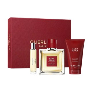 Guerlain Habit Rouge zestaw woda toaletowa spray 100ml + żel pod prysznic 75ml + woda toaletowa spray 10ml
