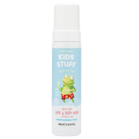 Kids Stuff Whacky Whip Hair & Body Wash pianka do mycia ciała i włosów Blue 200ml Kids Stuff Whacky Whip Hair & Body Wash pianka do mycia ciała i włosów Blue 200ml