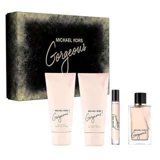 Michael Kors Gorgeous! zestaw woda perfumowana spray 100ml + żel pod prysznic 100ml + balsam do ciała 100ml + woda perfumowana spray 10ml