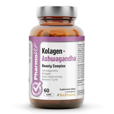 Pharmovit Kolagen + Ashwagandha Beauty Complex suplement diety 60 kapsułek Pharmovit Kolagen + Ashwagandha Beauty Complex suplement diety 60 kapsułek