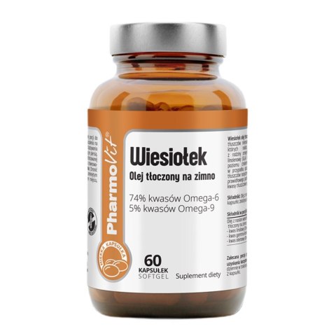 Pharmovit Wiesiołek olej tłoczony na zimno suplement diety 60 kapsułek Pharmovit Wiesiołek olej tłoczony na zimno suplement diety 60 kapsułek
