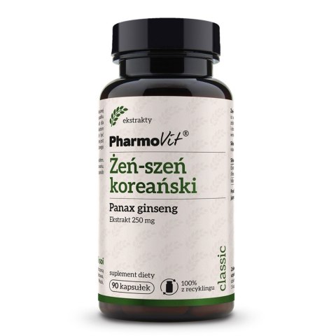 Pharmovit Żeń-szeń koreański 250mg suplement diety 90 kapsułek Pharmovit Żeń-szeń koreański 250mg suplement diety 90 kapsułek