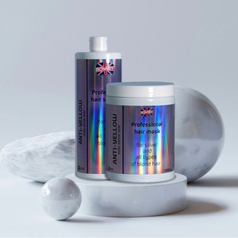 Ronney Holo Shine Anti-Yellow Maska do Włosów Blond 1000ml Ronney Holo Shine Anti-Yellow Maska do Włosów Blond 1000ml
