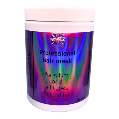 Ronney Holo Shine Anti-Yellow Maska do Włosów Blond 1000ml Ronney Holo Shine Anti-Yellow Maska do Włosów Blond 1000ml