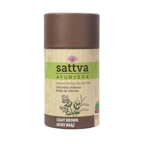 Sattva Natural Herbal Dye for Hair naturalna ziołowa farba do włosów Light Brown 150g Sattva Natural Herbal Dye for Hair naturalna ziołowa farba do włosów Light Brown 150g