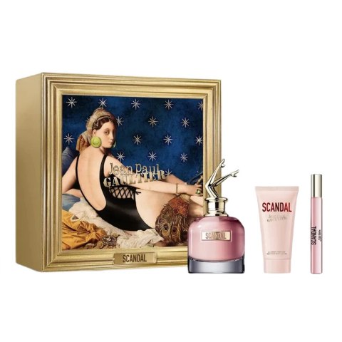 Jean Paul Gaultier Scandal zestaw woda perfumowana spray 80ml + balsam do ciała 75ml + woda perfumowana spray 10ml Jean Paul Gaultier Scandal zestaw woda perfumowana spray 80ml + balsam do ciała 75ml + woda perfumowana spray 10ml