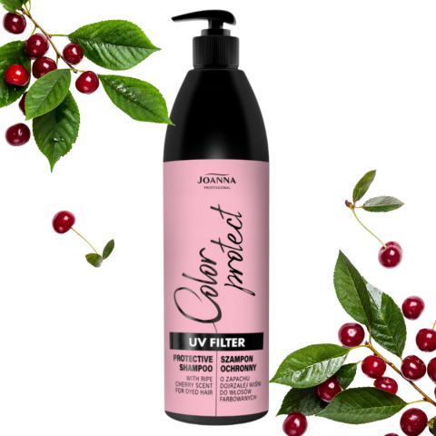 Joanna Professional Filtr UV Szampon ochronny o zapachu wiśni 1000ml Joanna Professional Filtr UV Szampon ochronny o zapachu wiśni 1000ml