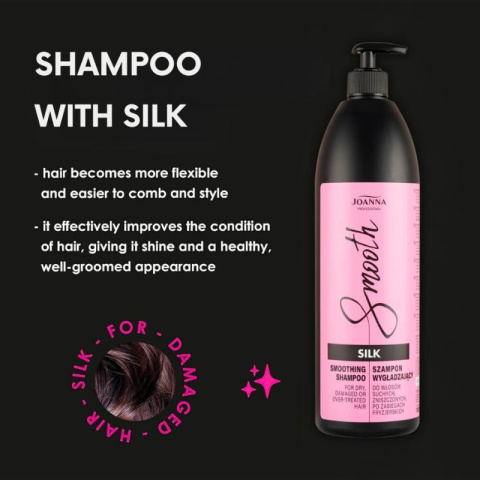 Joanna Professional Silk Szampon wygładzający z jedwabiem 1000ml Joanna Professional Silk Szampon wygładzający z jedwabiem 1000ml