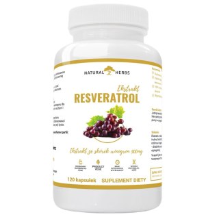 Natural Herbs Resveratrol suplement diety 120 kapsułek