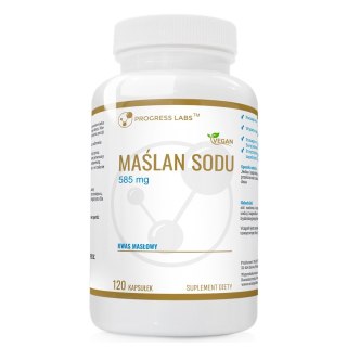 Progress Labs Maślan sodu 585mg suplement diety 120 kapsułek