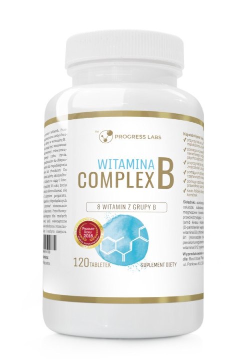 Progress Labs Witamina B Complex suplement diety 120 tabletek Progress Labs Witamina B Complex suplement diety 120 tabletek