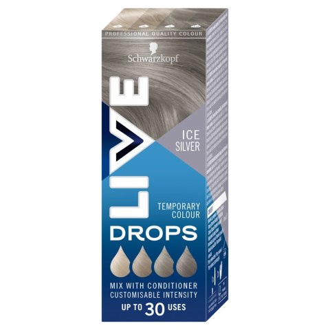 Schwarzkopf Live Drops krople do nietrwałej koloryzacji włosów Ice Silver 30ml